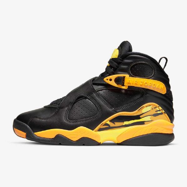Nike Air Jordan 8 Retro Sko Dame Svarte Gul
