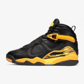 Nike Air Jordan 8 Retro Sko Dame Svarte Gul