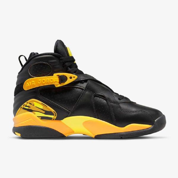 Nike Air Jordan 8 Retro Sko Dame Svarte Gul