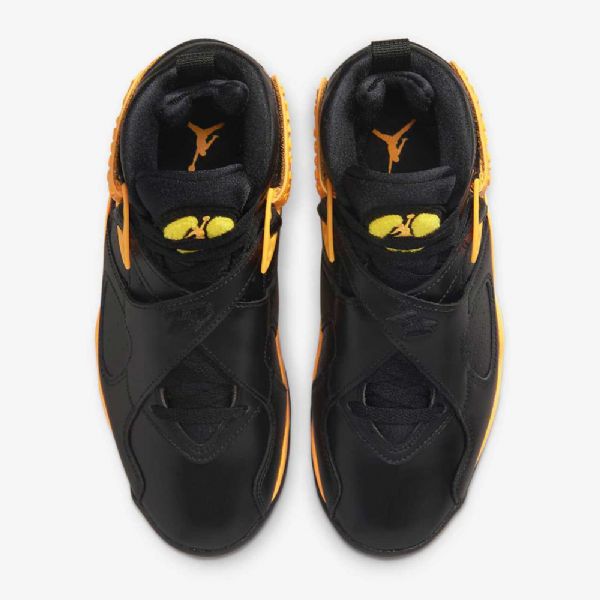 Nike Air Jordan 8 Retro Sko Dame Svarte Gul