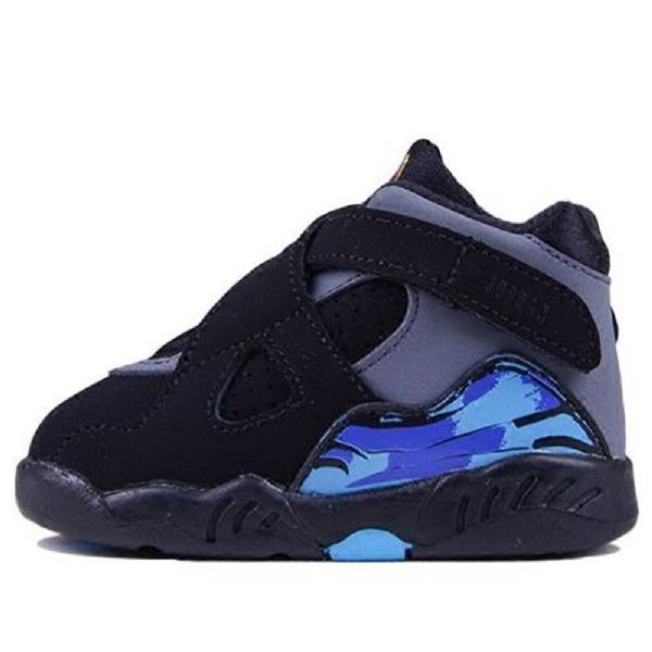 Nike Air Jordan 8 Retro Td Sko Barn Hvite Lilla