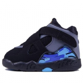 Nike Air Jordan 8 Retro Td Sko Barn Hvite Lilla