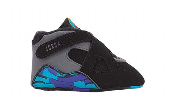 Nike Air Jordan 8 Retro Td Sko Barn Svarte Grå