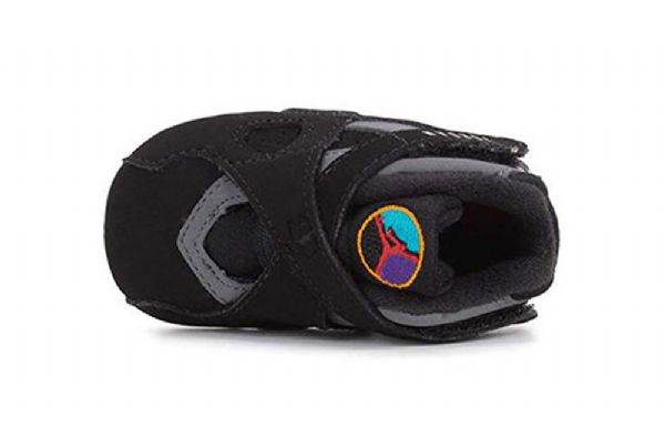 Nike Air Jordan 8 Retro Td Sko Barn Svarte Grå
