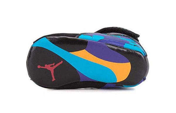 Nike Air Jordan 8 Retro Td Sko Barn Svarte Grå