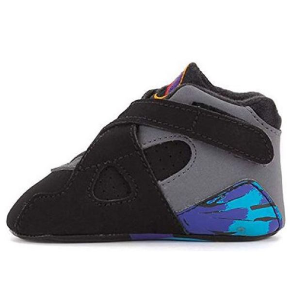 Nike Air Jordan 8 Retro Td Sko Barn Svarte Grå