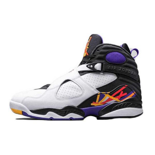 Nike Air Jordan 8 Retro Three Times A Charm Sko Herre Hvite Svarte