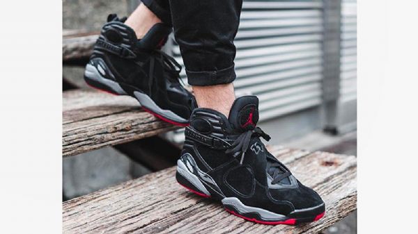 Nike Air Jordan 8 Sko Herre Svarte