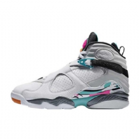 Nike Air Jordan 8 South Beach Sko Herre Hvite