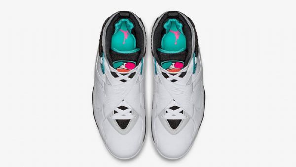 Nike Air Jordan 8 South Beach Sko Herre Hvite