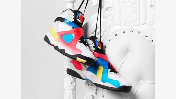 Nike Air Jordan 8 Sp Retro Se Sko Herre Hvite Multicolor