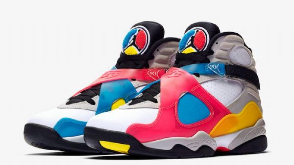 Nike Air Jordan 8 Sp Retro Se Sko Herre Hvite Multicolor