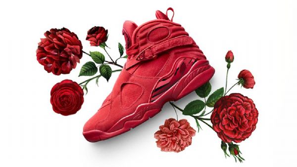 Nike Air Jordan 8 Valentines Day Sko Herre Rød