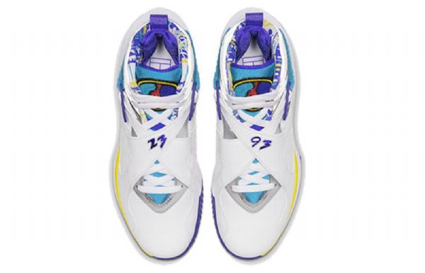 Nike Nikecourt Air Zoom Zero X Air Jordan 8 Retro Basketball Shoes Dame Hvite Lilla