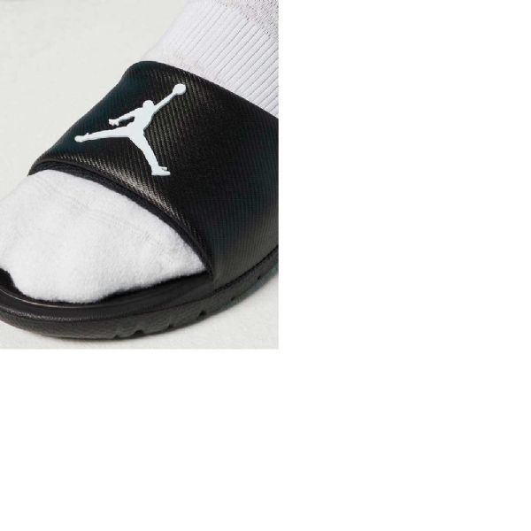 Nike Air Jordan Break Badesandaler Dame Svarte Hvite