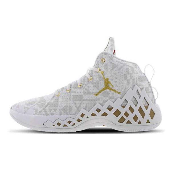 Nike Air Jordan Diamond Mid Tops Sko Herre Hvite Gull