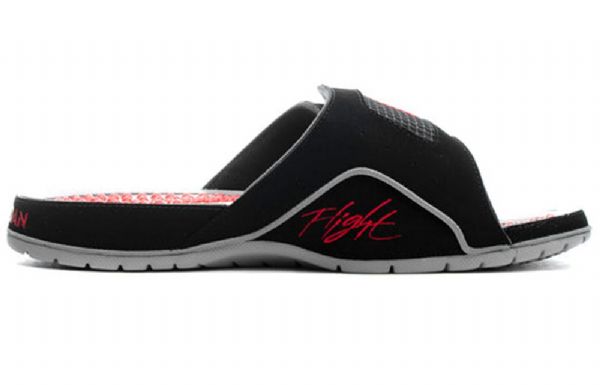 Nike Air Jordan Hydro Iv Retro Non-slip Borrelås Acupressure Sole Obsidian Slide Sports Slippers Herre Svarte