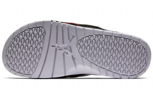 Nike Air Jordan Hydro Iv Retro Non-slip Borrelås Acupressure Sole Obsidian Slide Sports Slippers Herre Svarte