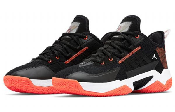 Nike Air Jordan One Take 2 Pf Russell Westbrook2 Konkurranse Retro Basketball Shoes Herre Svarte Oransje