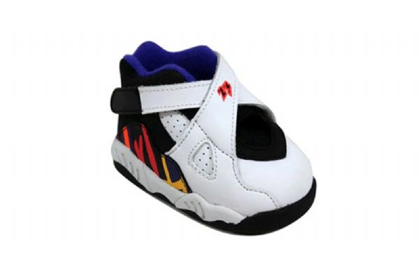 Nike Air Jordan Retro 8 Td Sko Barn Hvite