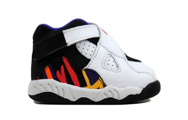 Nike Air Jordan Retro 8 Td Sko Barn Hvite