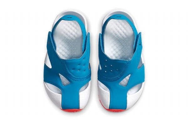Nike Air Jordan Td Flare Game Time Borrelås Sandaler Barn Hvite Blå
