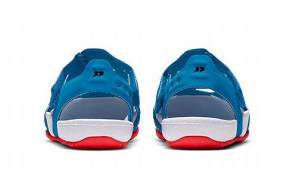 Nike Air Jordan Td Flare Game Time Borrelås Sandaler Barn Hvite Blå