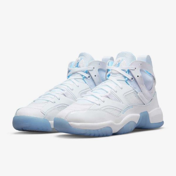 Nike Jumpman Two Trey Sko Dame Hvite Blå