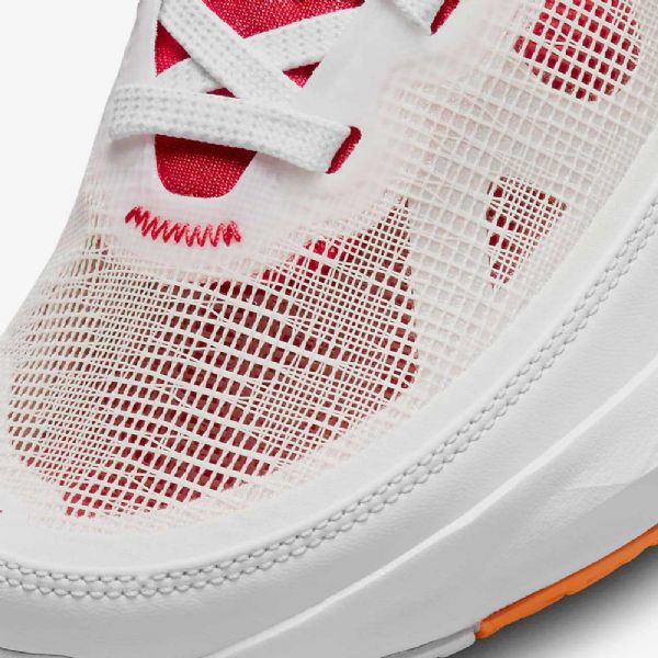 Nike Air Jordan Xxxvii Sko Barn Hvite Lyse Sølv Svarte Rød