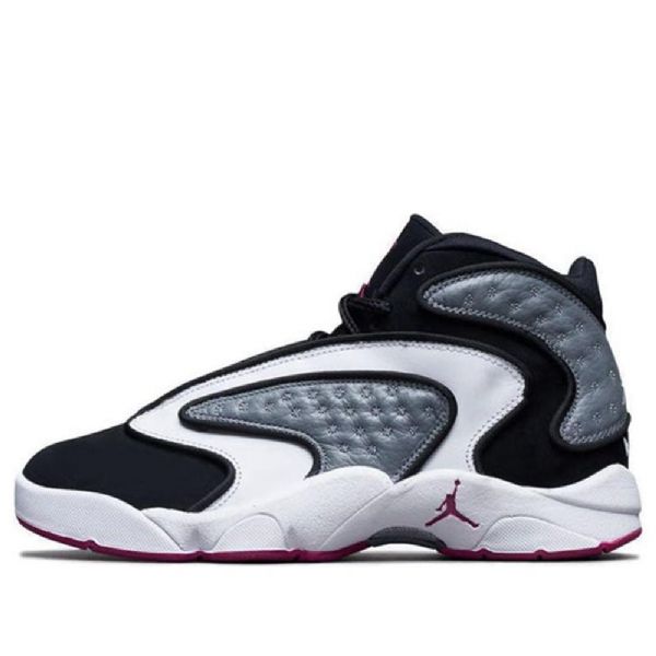 Nike Air Jordan Og High Tops Retro Basketball Shoes Dame Svarte Hvite Lilla