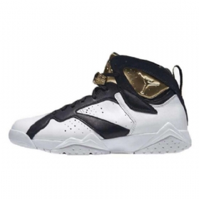 Nike Air Jordan 7 Champagne Sko Herre Svarte Hvite