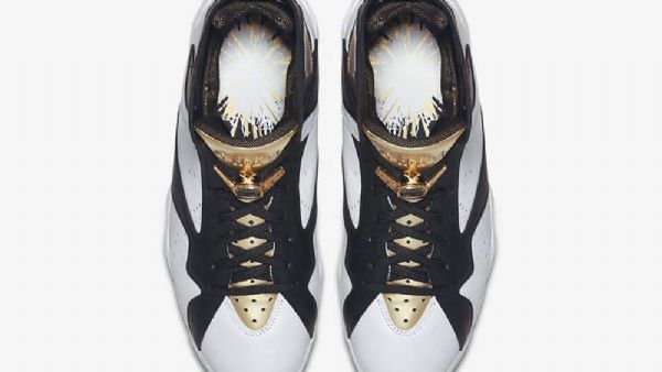 Nike Air Jordan 7 Champagne Sko Herre Svarte Hvite