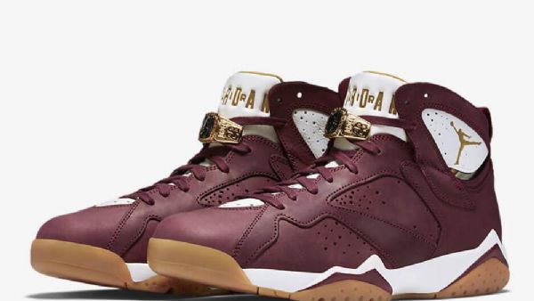 Nike Air Jordan 7 Cigar Sko Herre Burgunder