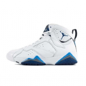 Nike Air Jordan 7 French Sko Herre Hvite Blå