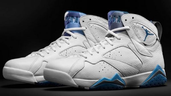 Nike Air Jordan 7 French Sko Herre Hvite Blå