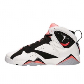 Nike Air Jordan 7 Gg Hot Lava Sko Herre Hvite Svarte