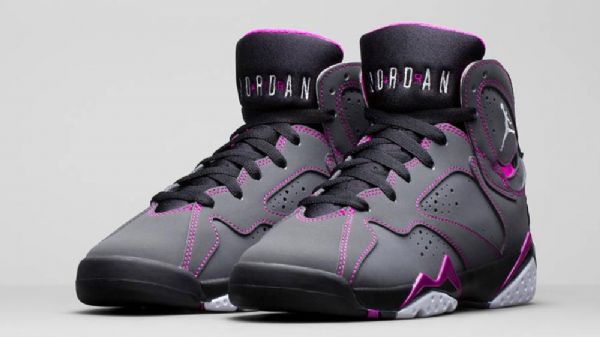 Nike Air Jordan 7 Girls Fuschia Force Sko Herre Grå