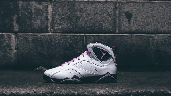 Nike Air Jordan 7 Gs Fuchsia Glow Tops Sko Herre Hvite