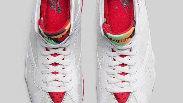 Nike Air Jordan 7 Hare Sko Herre Hvite Rød