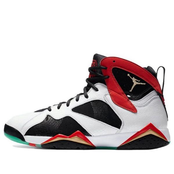 Nike Air Jordan 7 Retro Basketball Shoes Herre Svarte Hvite Rød