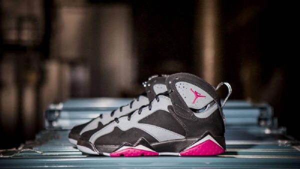 Nike Air Jordan 7 Retro Gs Sko Herre Svarte Fuchsia