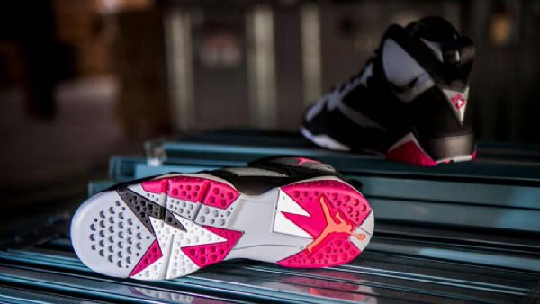 Nike Air Jordan 7 Retro Gs Sko Herre Svarte Fuchsia