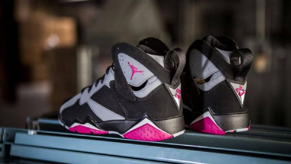 Nike Air Jordan 7 Retro Gs Sko Herre Svarte Fuchsia