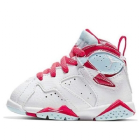 Nike Air Jordan 7 Retro Td Basketball Shoes Barn Hvite