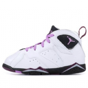 Nike Air Jordan 7 Retro Td Sko Barn Hvite Lilla