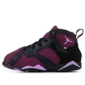 Nike Air Jordan 7 Retro Td Sko Barn Lilla Svarte