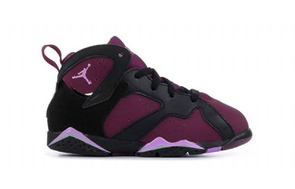 Nike Air Jordan 7 Retro Td Sko Barn Lilla Svarte