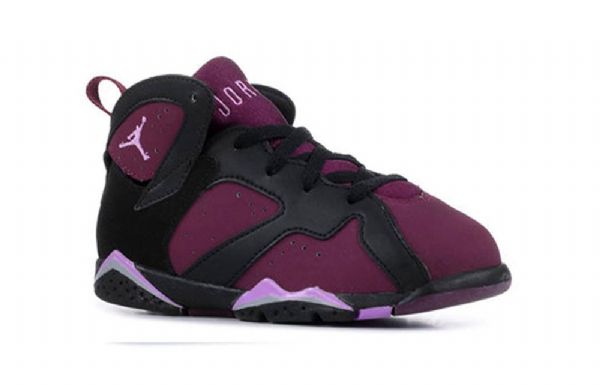 Nike Air Jordan 7 Retro Td Sko Barn Lilla Svarte