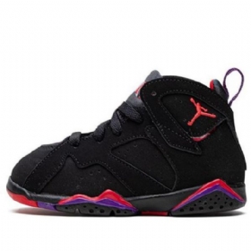 Nike Air Jordan 7 Retro Td Sko Barn Svarte