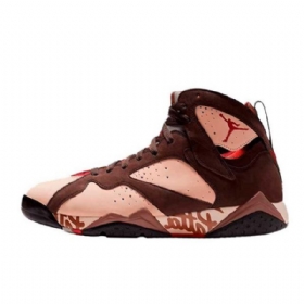 Nike Patta X Air Jordan 7 Mahogany Sko Herre Burgunder